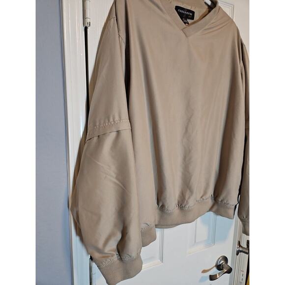 Consensus Golf Pullover Men’s XL Khaki / Tan Lightweight XL Removable Sleeves - Picture 2 of 6